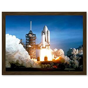 Artery8 - Space 1981 Shuttle Launch - A4 - Framed Wall Art Artery8 - Space 1981 Shuttle Launch - A4 - Framed Wall Art