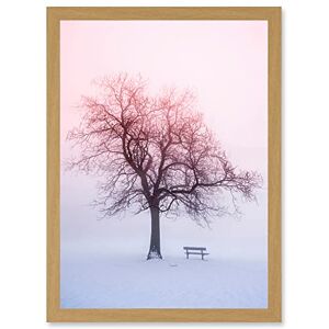 Artery8 - Winter Landscape - Light Oak - A4 - Framed wall art print Artery8 - Winter Landscape - Light Oak - A4 - Framed wall art print