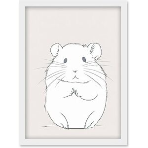 Artery8 - Hamster Portrait - A4 - Framed - Wall Art Artery8 - Hamster Portrait - A4 - Framed - Wall Art