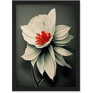 Artery8 - Realistic Greyscale Macro Flower - Wall Art Artery8 - Realistic Greyscale Macro Flower - Wall Art