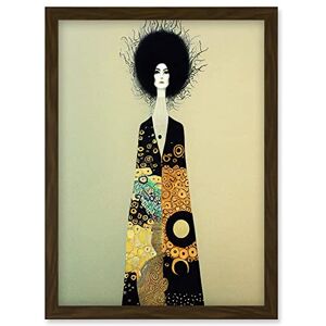 Artery8 - Portrait of Beautiful Woman Gustav Klimt Style Dress Artwork - Wall Art Artery8 - Portrait of Beautiful Woman Gustav Klimt Style Dress Artwork - Wall Art