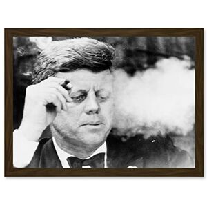 Artery8 - JFK Vintage Photo - Brown - A4 - Framed Wall Art Artery8 - JFK Vintage Photo - Brown - A4 - Framed Wall Art
