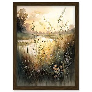 Artery8 - Serene Lakeside Landscape - A4 - Framed Wall Art Artery8 - Serene Lakeside Landscape - A4 - Framed Wall Art