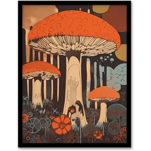 Artery8 - Vintage Cep Mushroom - earthy orange - A4 - Wall art Artery8 - Vintage Cep Mushroom - earthy orange - A4 - Wall art