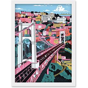 Artery8 - Clifton Suspension Bridge - Pink - Wall Art Print Artery8 - Clifton Suspension Bridge - Pink - Wall Art Print