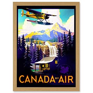 Artery8 - Canada Air Sea Plane Forest Mountain River Artwork - Light Oak - A4 - Wall Art Artery8 - Canada Air Sea Plane Forest Mountain River Artwork - Light Oak - A4 - Wall Art