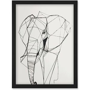 Artery8 Elephant Simple Polygon Line Drawing Illustration Artwork Framed Wall Art Print A4 Artery8 Elephant Simple Polygon Line Drawing Illustration Artwork Framed Wall Art Print A4