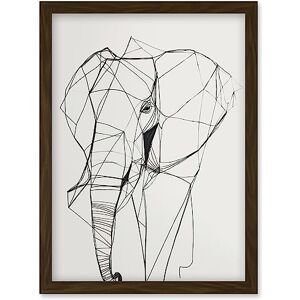 Artery8 Elephant Simple Polygon Line Drawing Illustration Artwork Framed Wall Art Print A4 Artery8 Elephant Simple Polygon Line Drawing Illustration Artwork Framed Wall Art Print A4