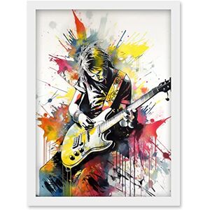 Artery8 - Guitarist Playing Electric Guitar - A4 - Wall Art Artery8 - Guitarist Playing Electric Guitar - A4 - Wall Art