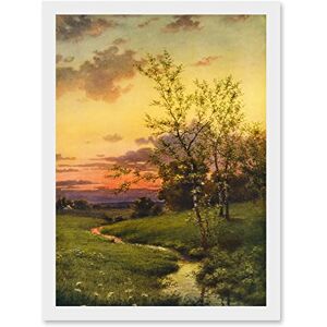 Artery8 - Landscape Sunset - A4 White - Framed - Wall Art Print Artery8 - Landscape Sunset - A4 White - Framed - Wall Art Print