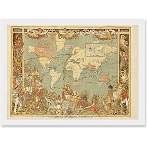 Artery8 - Maps British Empire 1886 - A4 - Wall Art Print Artery8 - Maps British Empire 1886 - A4 - Wall Art Print
