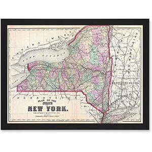Artery8 - 1873 Beers Map - Black - Wall Art Print Artery8 - 1873 Beers Map - Black - Wall Art Print