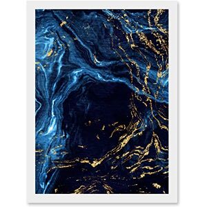 Artery8 - Abstract Dark Blue Gold Water - A4 - Art Print Artery8 - Abstract Dark Blue Gold Water - A4 - Art Print