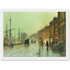 Artery8 John Atkinson Grimshaw Glasgow Docks 1881 Old Master Painting Artwork Framed Wall Art Print A4 Artery8 John Atkinson Grimshaw Glasgow Docks 1881 Old Master Painting Artwork Framed Wall Art Print A4