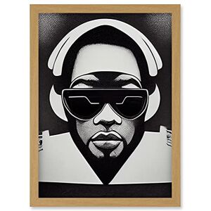 Artery8 - Hip Hop Black Artist - Light Oak - Wall Art Print Artery8 - Hip Hop Black Artist - Light Oak - Wall Art Print