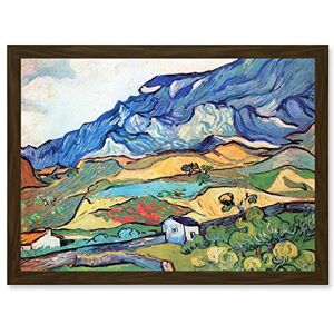 Artery8 Vincent Van Gogh Les Alpilles Mountain Landscape Artwork Framed Wall Art Print A4 Artery8 Vincent Van Gogh Les Alpilles Mountain Landscape Artwork Framed Wall Art Print A4