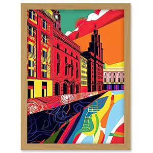 Artery8 - Royal Albert Dock - A4 - Light Oak - Wall Art Print Artery8 - Royal Albert Dock - A4 - Light Oak - Wall Art Print