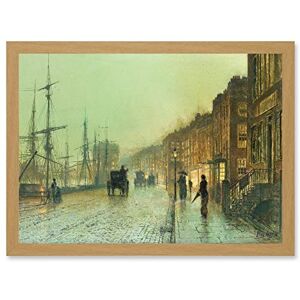 Artery8 John Atkinson Grimshaw Glasgow Docks 1881 Old Master Painting Artwork Framed Wall Art Print A4 Artery8 John Atkinson Grimshaw Glasgow Docks 1881 Old Master Painting Artwork Framed Wall Art Print A4