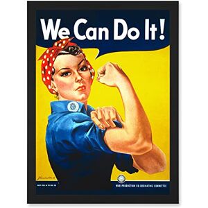 Artery8 - Rosie Riveter War Advert - A4 - Framed Wall Art Print Artery8 - Rosie Riveter War Advert - A4 - Framed Wall Art Print