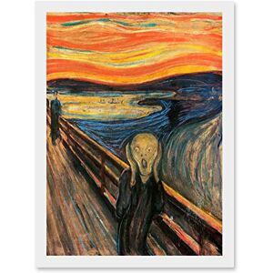 Artery8 - Edvard Munch The Scream Classic Old Master Fear - A4 - Framed - Artwork Artery8 - Edvard Munch The Scream Classic Old Master Fear - A4 - Framed - Artwork