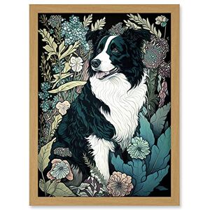 Artery8 - Border Collie in Wildflower Field - A4 - Wall Art Artery8 - Border Collie in Wildflower Field - A4 - Wall Art