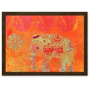 Artery8 DT - Elephant Collage - Brown - A4 - Wall Art Artery8 DT - Elephant Collage - Brown - A4 - Wall Art