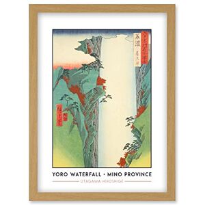 Artery8 Yoro Waterfall - Light Oak - A4 - Framed Wall Art Print Artery8 Yoro Waterfall - Light Oak - A4 - Framed Wall Art Print