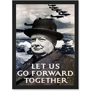 Artery8 War Winston Churchill Military Victory UK Britain England World War 2 A4 Artwork Framed Wall Art Print Artery8 War Winston Churchill Military Victory UK Britain England World War 2 A4 Artwork Framed Wall Art Print