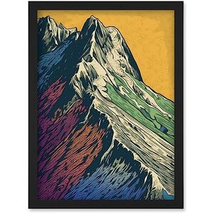 Artery8 - Mountain Peaks - Multicoloured - Linocut - Print Artery8 - Mountain Peaks - Multicoloured - Linocut - Print