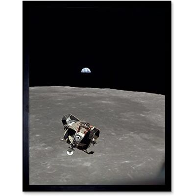 Doppelganger33 LTD NASA Apollo 11 Mission Image View of Moon Limb Lunar Module Ascent Earth Photo Art Print Framed Poster Wall Decor 12x16 inch Doppelganger33 LTD NASA Apollo 11 Mission Image View of Moon Limb Lunar Module Ascent Earth Photo Art Print Framed Poster Wall Decor 12x16 inch