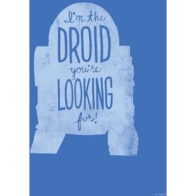 Komar Wall Picture Star Wars Silhouette Quotes R2D2 Size: 50 x 70 cm (without Frame) Decoration, Children's Room, Poster, Art Print Komar Wall Picture Star Wars Silhouette Quotes R2D2 Size: 50 x 70 cm (without Frame) Decoration, Children's Room, Poster, Art Print