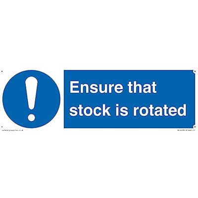 Viking Ensure That Stock Is Rotated Sign Sign 300x100mm L31 Viking Ensure That Stock Is Rotated Sign Sign 300x100mm L31
