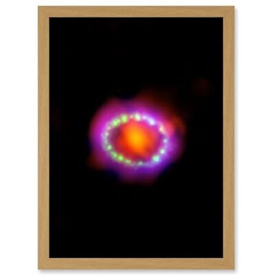 Artery8 Hubble Space Telescope Image Multiwavelength View Of Supernova 1987A Red Green Blue Exploding Star Shock Wave Observations In Large Magellanic Cloud Artwork Framed A3 Wall Art Print Artery8 Hubble Space Telescope Image Multiwavelength View Of Supernova 1987A Red Green Blue Exploding Star Shock Wave Observations In Large Magellanic Cloud Artwork Framed A3 Wall Art Print