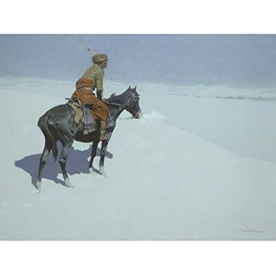 Artery8 Remington Friends Or Foes The Scout Painting Premium Wall Art Canvas Print 18X24 Inch Artery8 Remington Friends Or Foes The Scout Painting Premium Wall Art Canvas Print 18X24 Inch