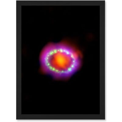Artery8 Hubble Space Telescope Image Multiwavelength View Of Supernova 1987A Red Green Blue Exploding Star Shock Wave Observations In Large Magellanic Cloud Artwork Framed A3 Wall Art Print Artery8 Hubble Space Telescope Image Multiwavelength View Of Supernova 1987A Red Green Blue Exploding Star Shock Wave Observations In Large Magellanic Cloud Artwork Framed A3 Wall Art Print