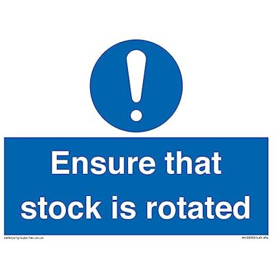Viking Ensure That Stock Is Rotated Sign Sign 200x150mm A5L Viking Ensure That Stock Is Rotated Sign Sign 200x150mm A5L