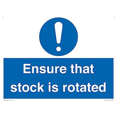 Viking Ensure That Stock Is Rotated Sign Sign 400x300mm A3L Viking Ensure That Stock Is Rotated Sign Sign 400x300mm A3L