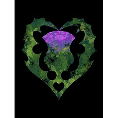 Wee Blue Coo Thistle Scottish Scotland Flower Abstract Picture Art Canvas Print Wee Blue Coo Thistle Scottish Scotland Flower Abstract Picture Art Canvas Print