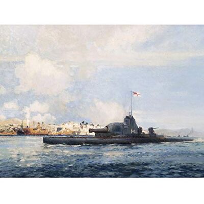 Fine Art Prints Mason HM Submarine M1 Sedd-el-bahr WWI Painting Premium Wall Art Canvas Print 18X24 Inch Fine Art Prints Mason HM Submarine M1 Sedd-el-bahr WWI Painting Premium Wall Art Canvas Print 18X24 Inch