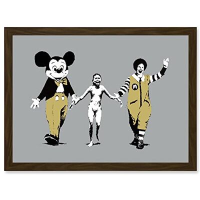 Artery8 Banksy Napalm Graffiti Street Mickey Ronald Vietnam Mural Cant Beat Feeling Artwork Framed Wall Art Print A4 Artery8 Banksy Napalm Graffiti Street Mickey Ronald Vietnam Mural Cant Beat Feeling Artwork Framed Wall Art Print A4