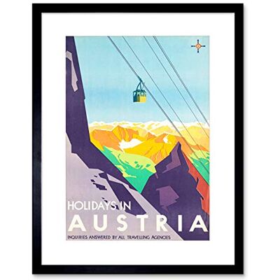 Wee Blue Coo Travel Austria Winter Sport Ski Lift Mountain View Alpine Snow Framed Wall Art Print Wee Blue Coo Travel Austria Winter Sport Ski Lift Mountain View Alpine Snow Framed Wall Art Print