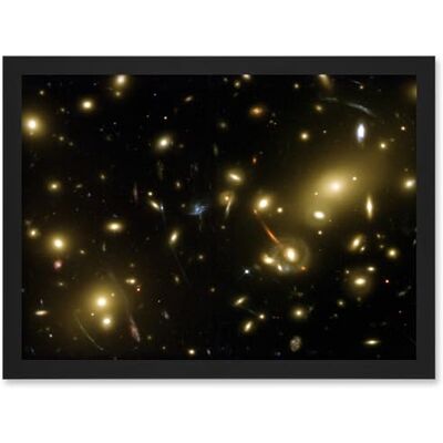Artery8 Hubble Space Telescope Image Gravity Galaxy Cluster Abell 2218 Giant Cosmic Magnifying Glass View Distant Galaxies Caused By Gravitational Lensing Artwork Framed A3 Wall Art Print Artery8 Hubble Space Telescope Image Gravity Galaxy Cluster Abell 2218 Giant Cosmic Magnifying Glass View Distant Galaxies Caused By Gravitational Lensing Artwork Framed A3 Wall Art Print
