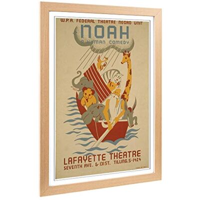Big Box Art Framed Print of Vintage WPA Poster Noah Design Wall Art Picture Home Decor for Kitchen, Living, Dining Room, Bedroom, Hallway, Office, Oak, A2 / 24.5x18 Inch / 62x45cm Big Box Art Framed Print of Vintage WPA Poster Noah Design Wall Art Picture Home Decor for Kitchen, Living, Dining Room, Bedroom, Hallway, Office, Oak, A2 / 24.5x18 Inch / 62x45cm