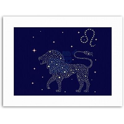 Wee Blue Coo Zodiac Star Sign Leo Lion Painting Illustration Canvas Art Print Wee Blue Coo Zodiac Star Sign Leo Lion Painting Illustration Canvas Art Print