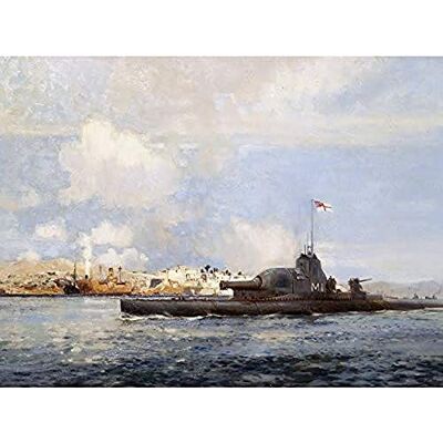Fine Art Prints Mason HM Submarine M1 Sedd-el-bahr WWI Painting Art Print Canvas Premium Wall Decor Poster Mural Fine Art Prints Mason HM Submarine M1 Sedd-el-bahr WWI Painting Art Print Canvas Premium Wall Decor Poster Mural