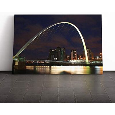 Big Box Art Millennium Bridge Newcastle Vol.3 Canvas Print Gallery Wrapped 30mm Frame Wall Art 30x20 inches Ready to Hang Modern Cityscape Picture Living Room Bedroom Lounge Office Big Box Art Millennium Bridge Newcastle Vol.3 Canvas Print Gallery Wrapped 30mm Frame Wall Art 30x20 inches Ready to Hang Modern Cityscape Picture Living Room Bedroom Lounge Office