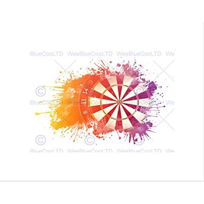 Wee Blue Coo Sport Darts Paint Splash Splatter Dartboard Wall Art Print Wee Blue Coo Sport Darts Paint Splash Splatter Dartboard Wall Art Print