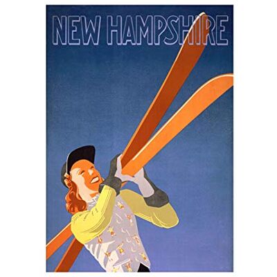 Wee Blue Coo Travel Tourism New Hampshire Winter Sport Ski New Picture Wall Art Print Wee Blue Coo Travel Tourism New Hampshire Winter Sport Ski New Picture Wall Art Print