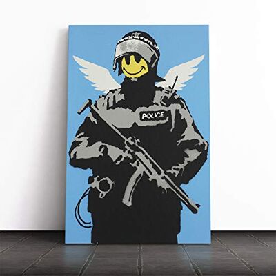 Big Box Art Banksy Smiley Copper Wall Graffiti Art Canvas Print Gallery Wrapped 30mm Frame Wall Decor 30x20 inches Ready to Hang Pop Art Picture Living Room Bedroom Lounge Office Big Box Art Banksy Smiley Copper Wall Graffiti Art Canvas Print Gallery Wrapped 30mm Frame Wall Decor 30x20 inches Ready to Hang Pop Art Picture Living Room Bedroom Lounge Office