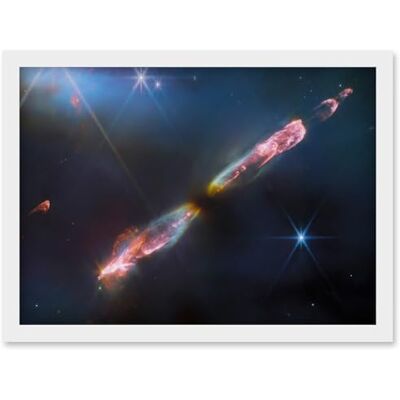 Artery8 NASA James Webb Telescope Infrared Image Supersonic Outflow of Young Star Space Bipolar Jet from Central Protostar Herbig-Haro 211 Stellar Birth Artwork Framed A3 Wall Art Print Artery8 NASA James Webb Telescope Infrared Image Supersonic Outflow of Young Star Space Bipolar Jet from Central Protostar Herbig-Haro 211 Stellar Birth Artwork Framed A3 Wall Art Print